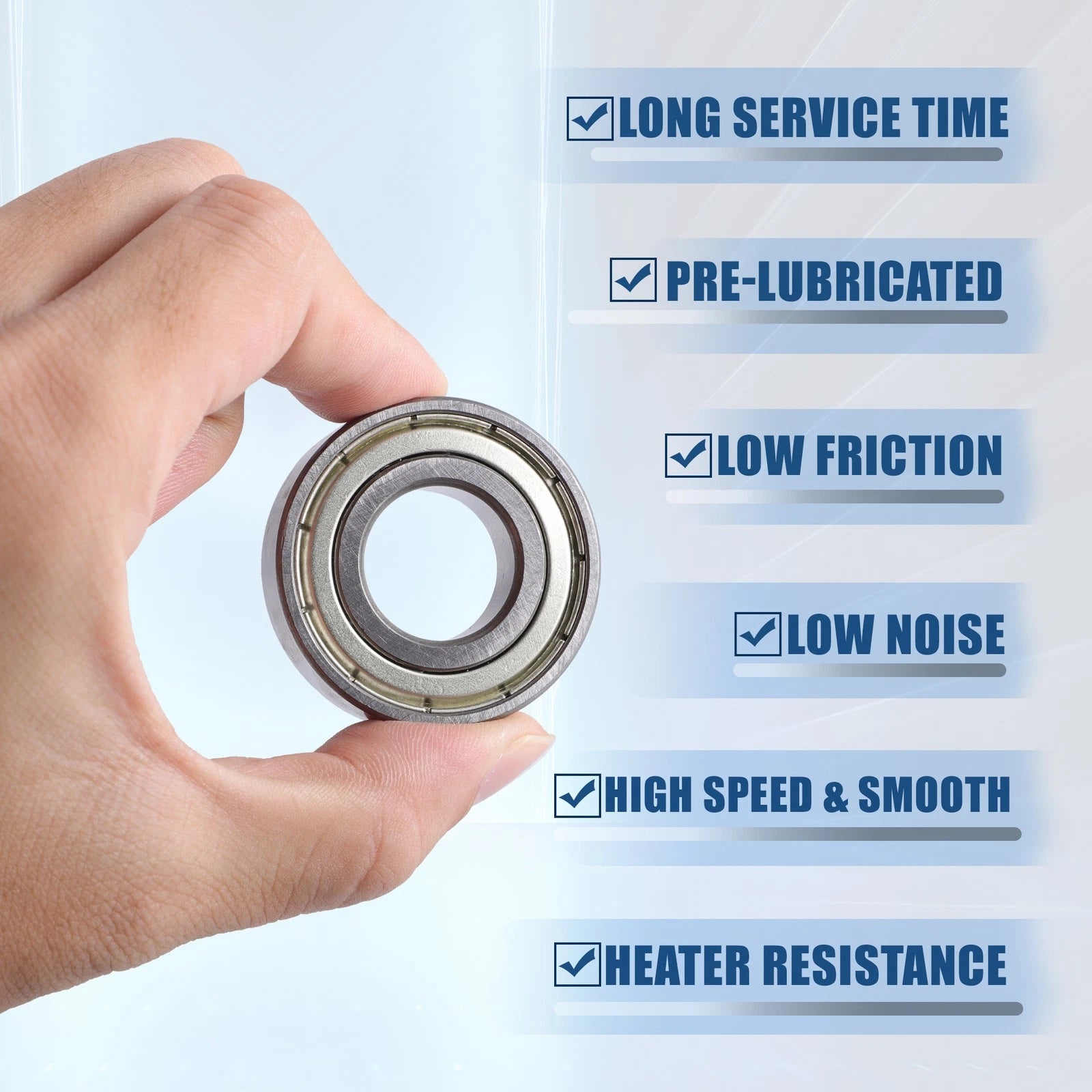 5 Pcs R12ZZ Deep Groove Ball Bearings for Car (19.05x41.275x11.113mm)