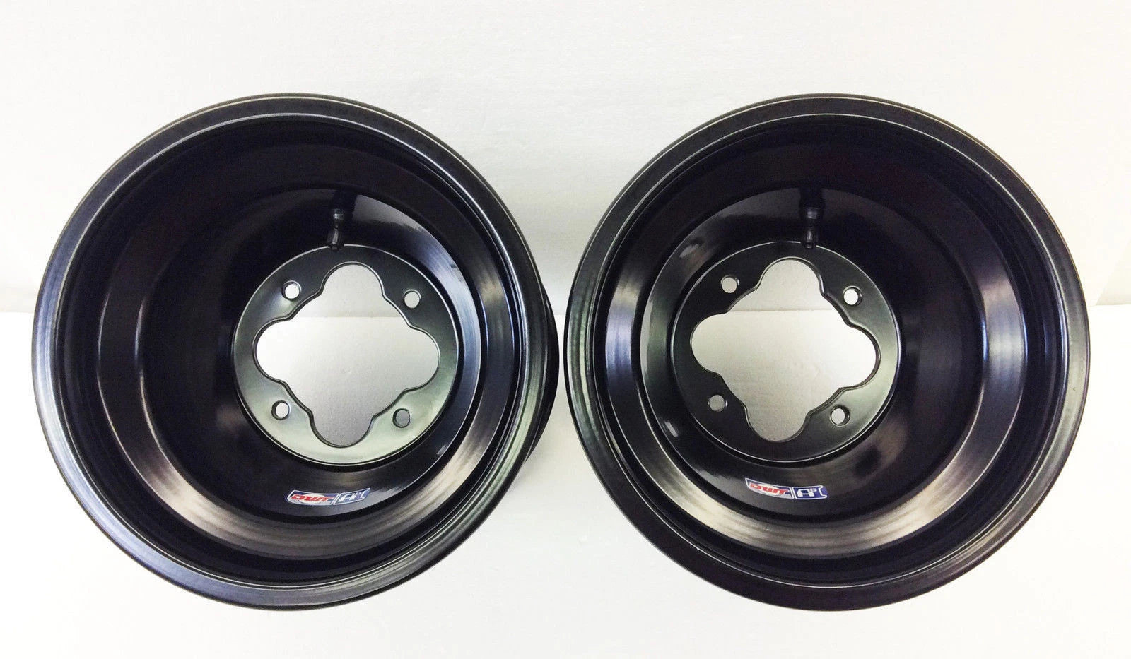 Set of 2 DWT Black A5 Rolled Lip 10" Wheels for TRX 450R 400EX 250R 300