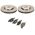 Front Brake Rotors and Textar Pads Kit for MB W202 C208 A208 (1996–2000)