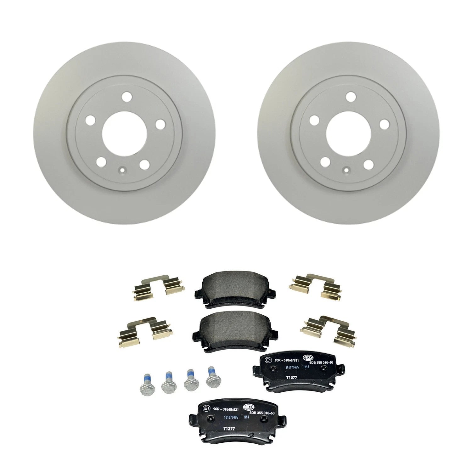 Rear Rotors Low-Met Disc Brake Pad Kit for Audi A4 Quattro