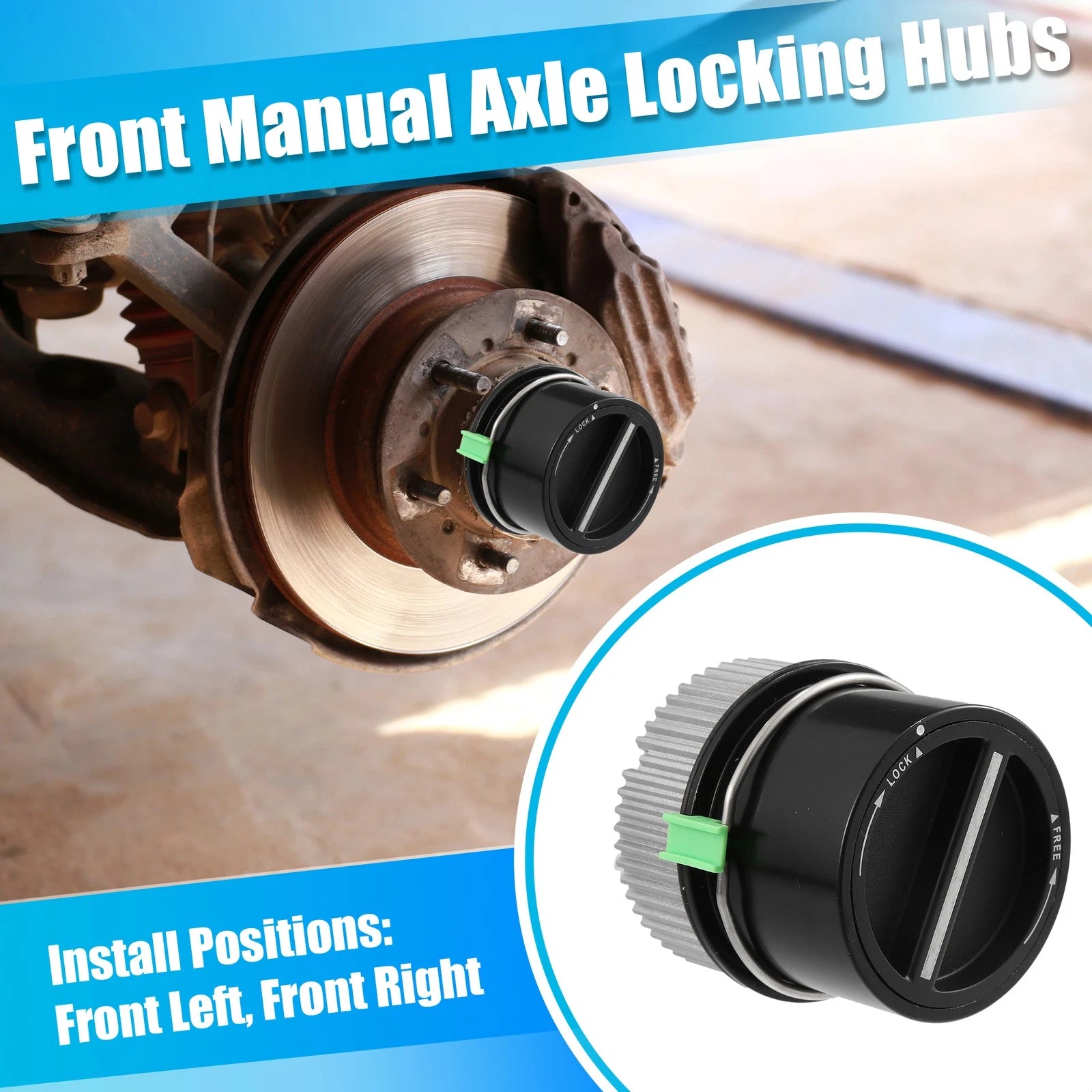 1 Pair Front Manual Wheel Locking Hub Axle Actuator 1C3Z-3B396-DA for Ford 4WD 