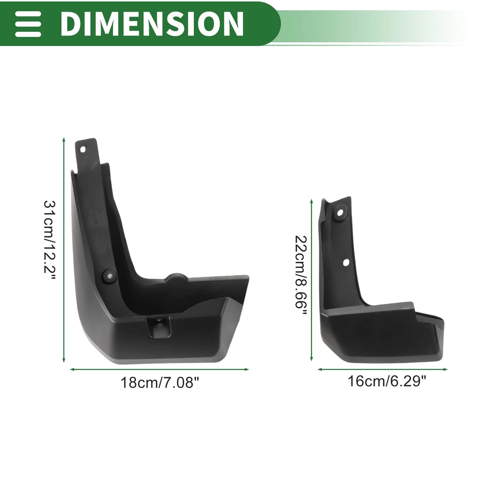 Mud Flaps Splash Guards for Honda Fit (2014–2017)