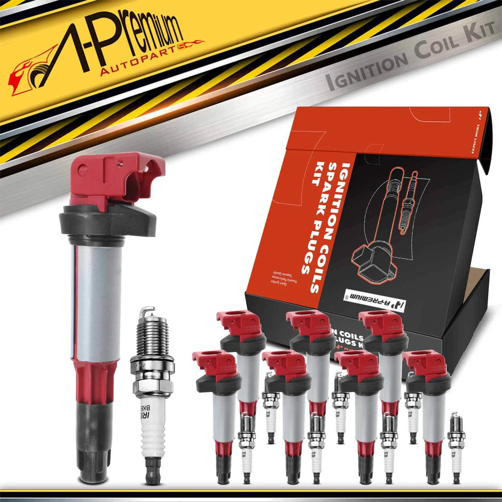8x Ignition Coil & 8x Iridium Spark Plug for BMW 545i E60 (2004–2010)
