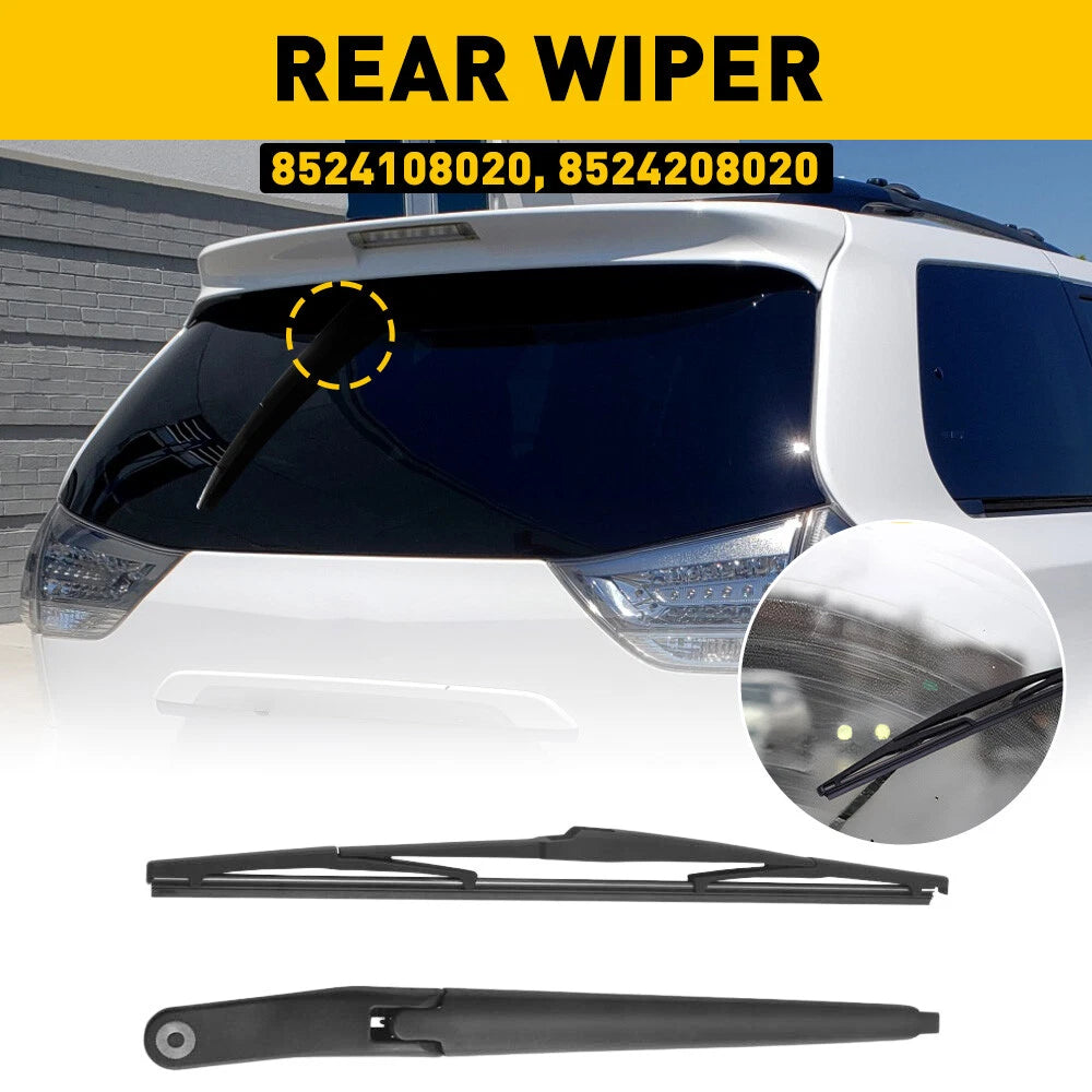 Rear Windshield Wiper Arm & Blade for Toyota Sienna (2011–2021)