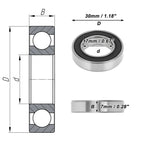 Deep Groove Ball Bearing P5 for Scooter Skateboard Wheel (17x30x7mm)
