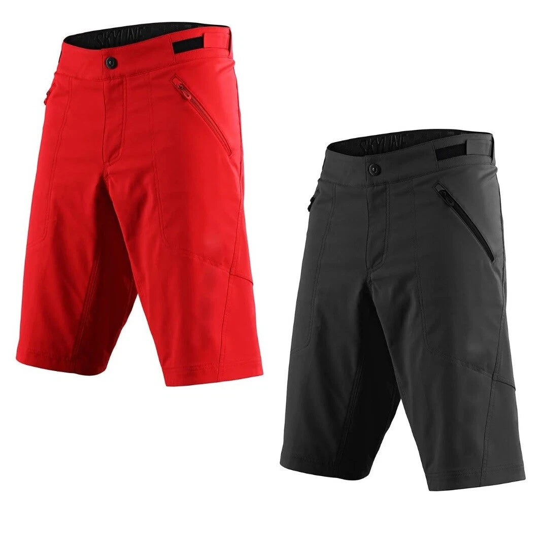 Troy Lee Designs Skyline Mountain Bike Shorts for Adult XC MTB (Black Red)