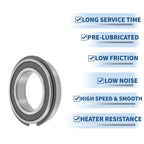 Deep Groove Ball Bearing 6009NR2RS for Scooter Skateboard Wheel (45x75x16mm)