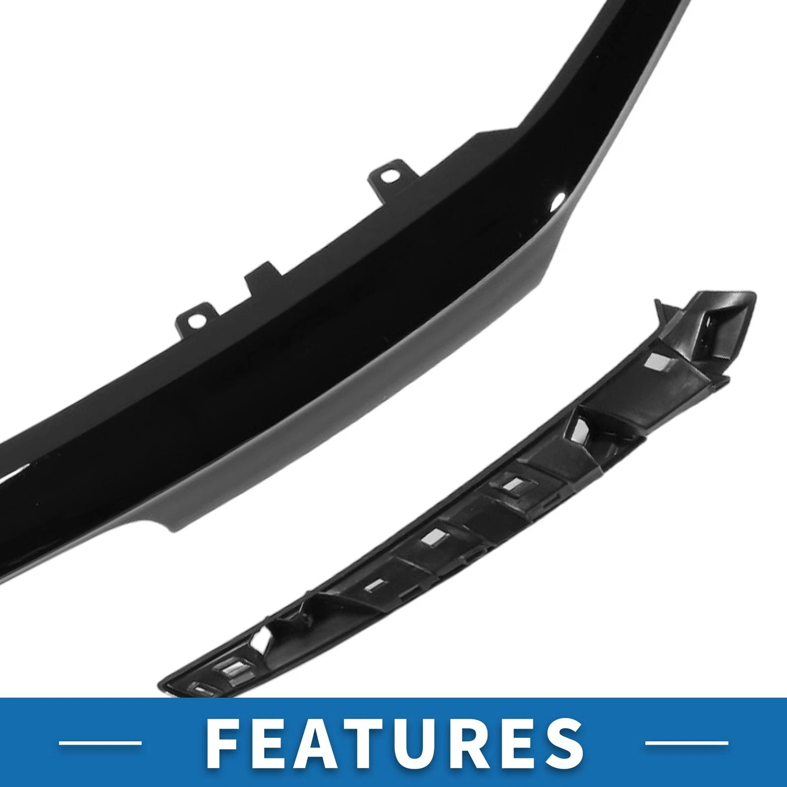 Front Upper Hood Bumper Grille for Honda Pilot (2019–2021) Black