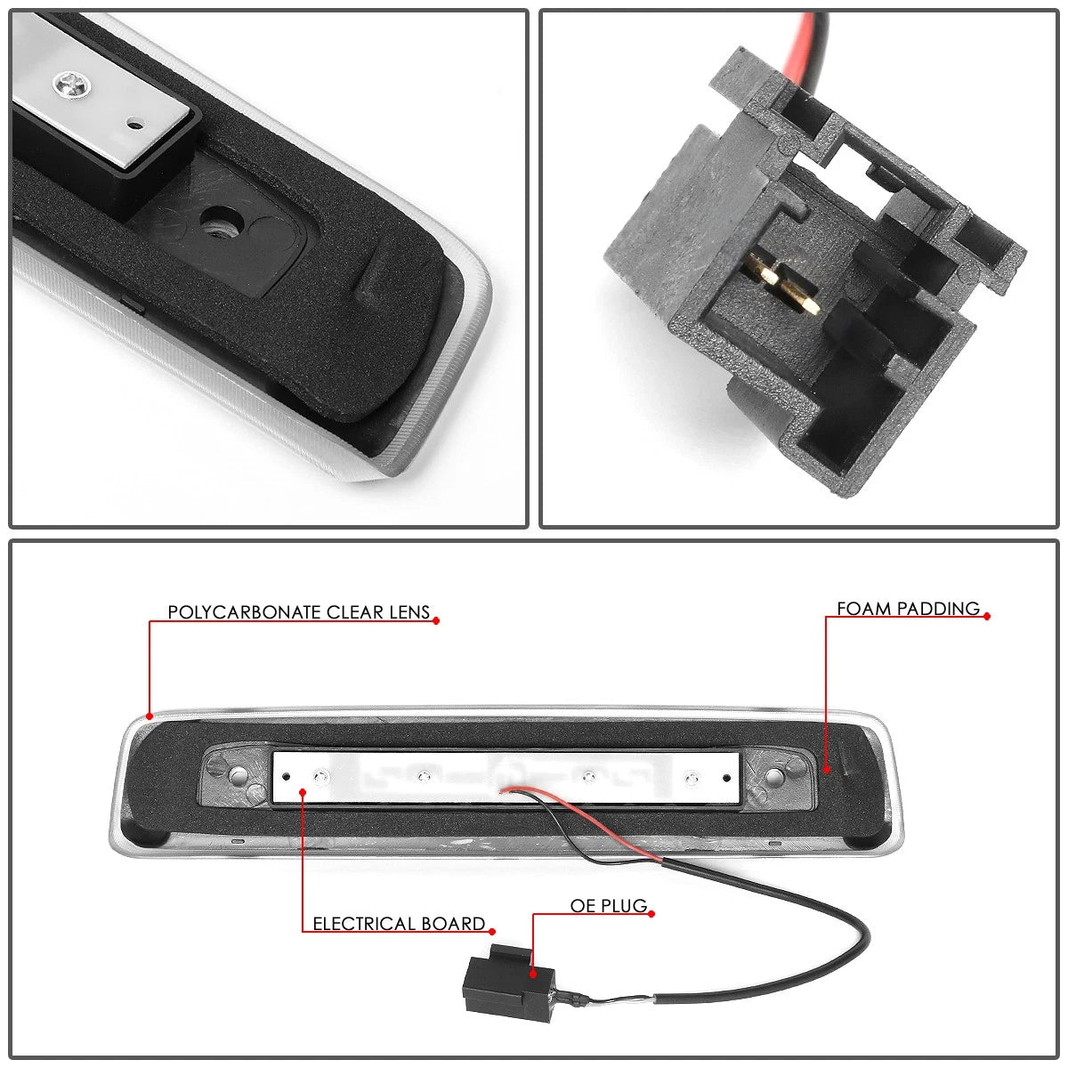 3D LED Bar for Jeep Commander (2006–2010) Rear Third Tail Brake Light