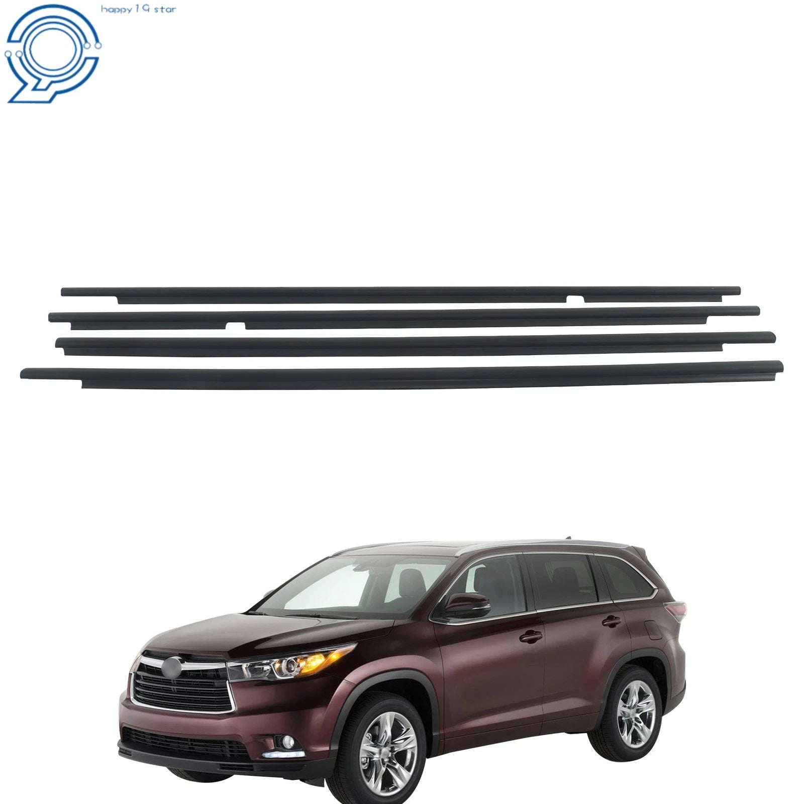 Weather Strip Window Molding Trim Seal for Toyota Highlander (2008–2010)