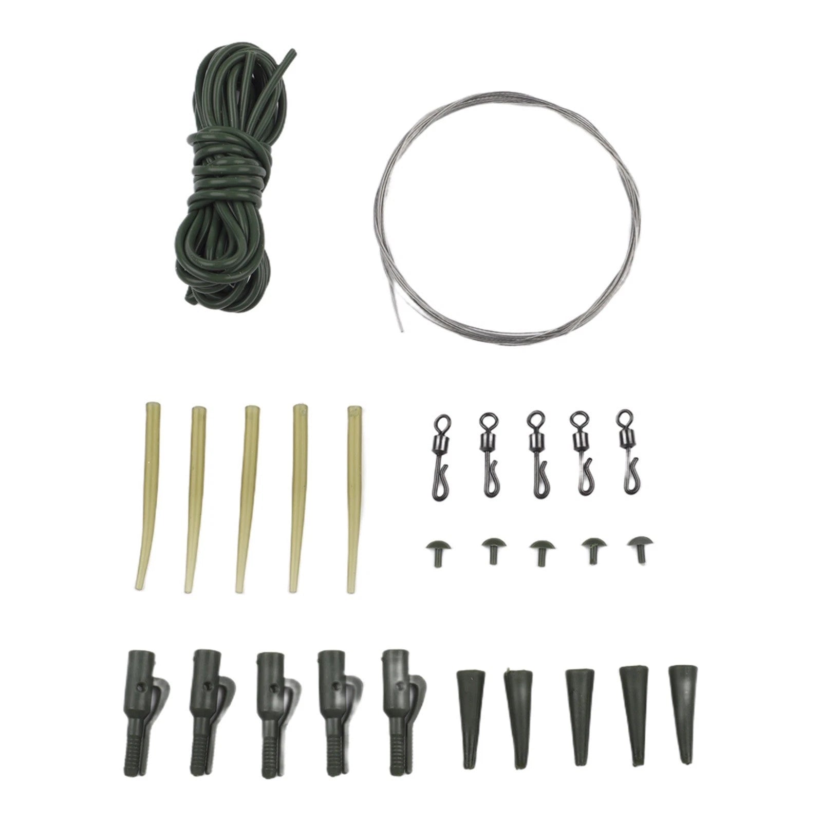 Swivel Tail Carp Fishing Accessories Kit with Rubber Tubing