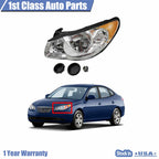 Front Left Clear Headlamp Assembly for Hyundai Elantra (2007–2010)