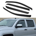 Set of 4 Window Visors for Chevy Silverado GMC Sierra Crew Cab (2014–2018)