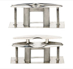 2Pcs 8" Stainless Steel Pull Up Cleat for Boat (Flush Mount)