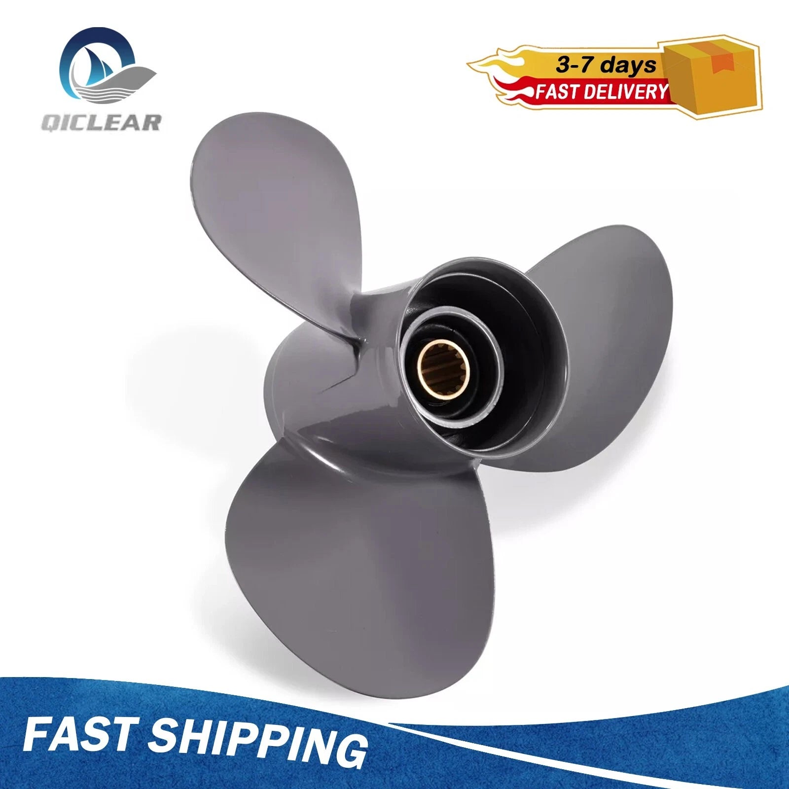 11x17 Aluminum Outboard Propeller for Honda 35-60HP (13 Spline, RH)