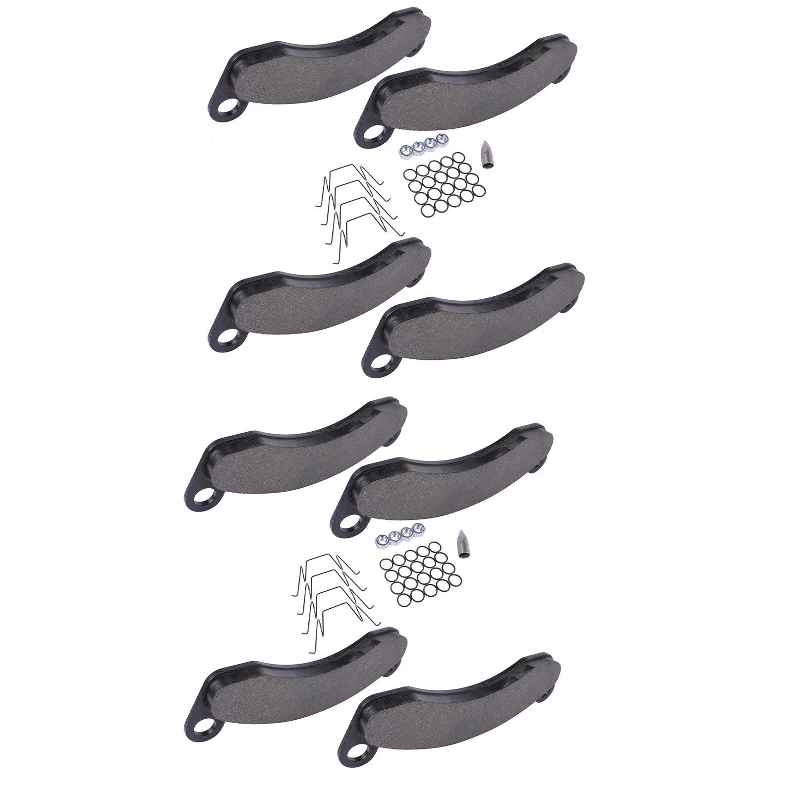 Set of 8 Brake Pads for Dexter Caliper 2 Wheels (10K–12K) Semi-Metallic Black