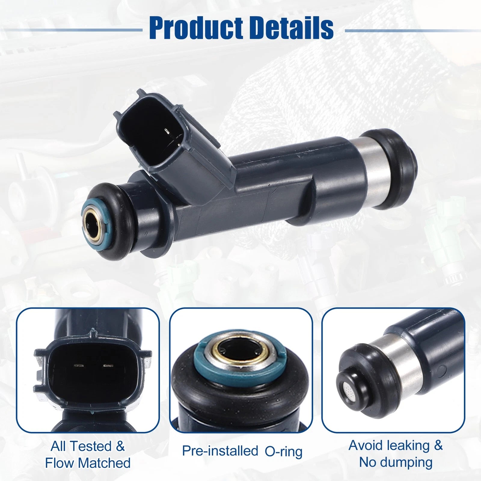 Set of 6 Fuel Injector Nozzles for Toyota Tacoma 4.0L (2005–2011) 23250-0P030