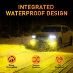 LED Fog Lights for AUXITO (H11 H16 H8) Dual Color Yellow White