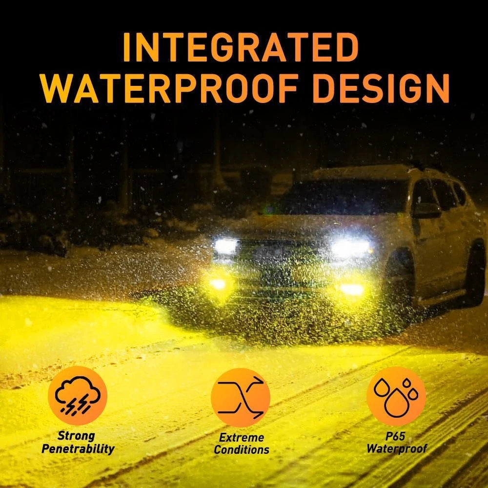 LED Fog Lights for AUXITO (H11 H16 H8) Dual Color Yellow White