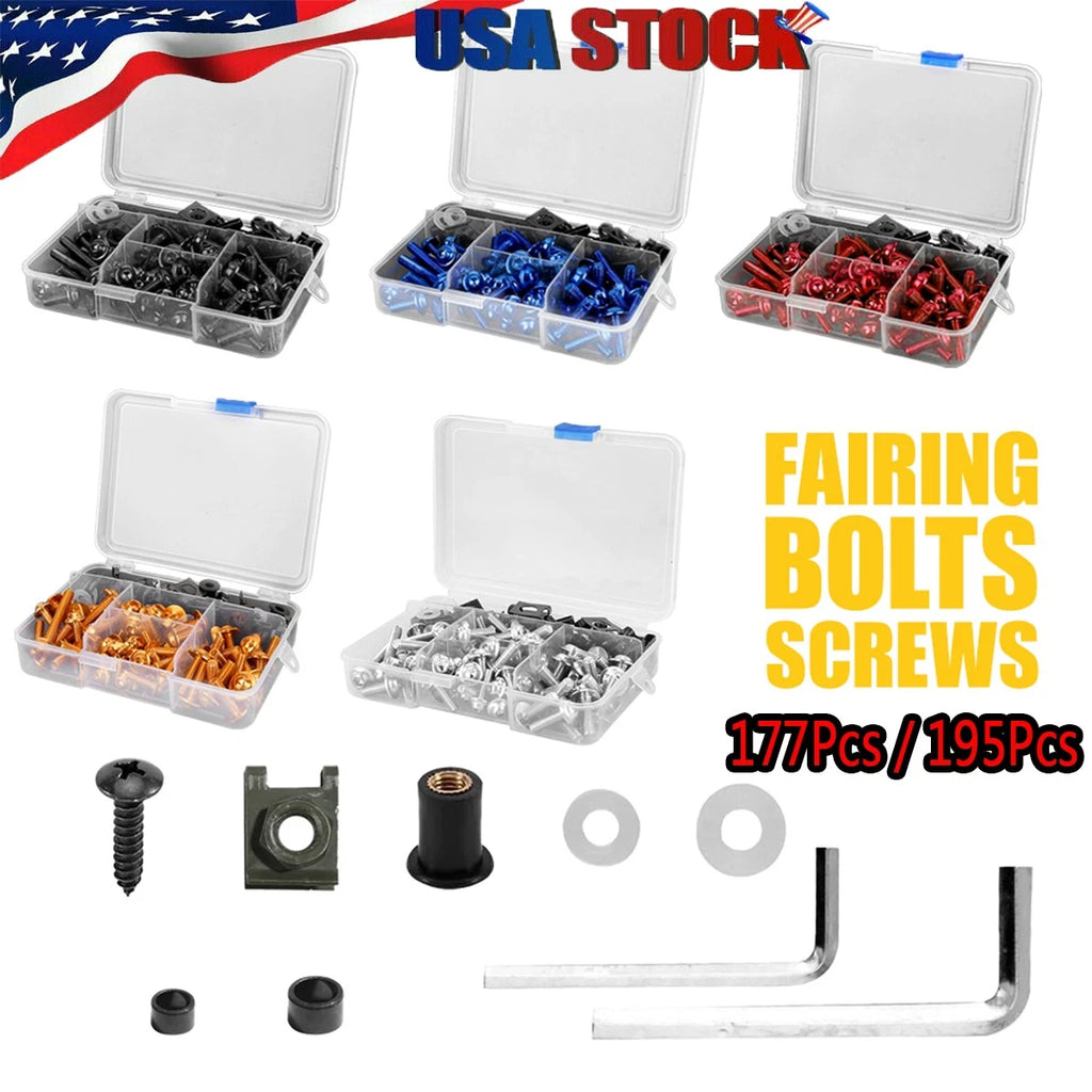 195Pcs Fairing Bolts Kit for Honda GROM MSX125 (2013–2018)