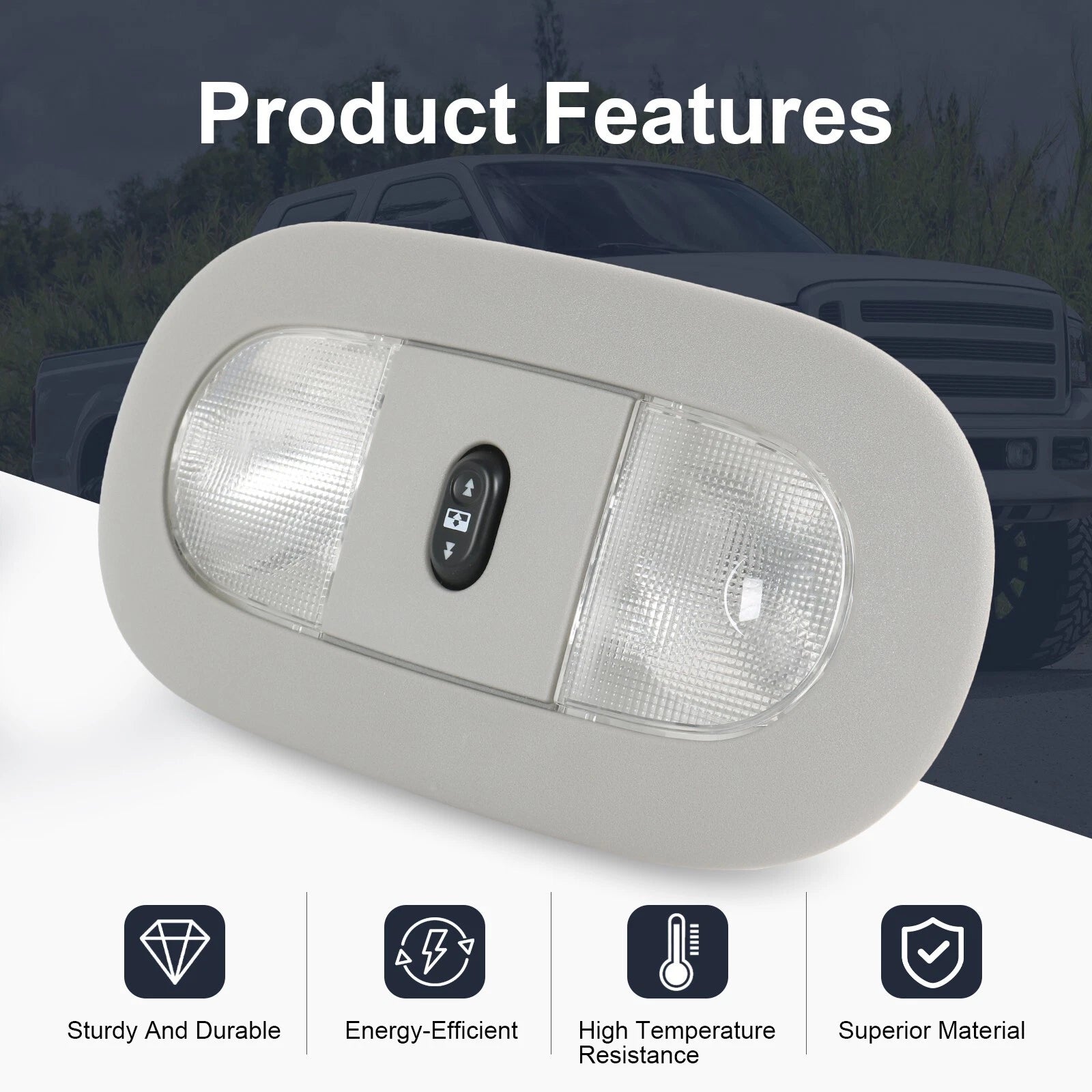 LED Overhead Console Light Sunroof Switch for Ford F250 F350 (2008-2010)