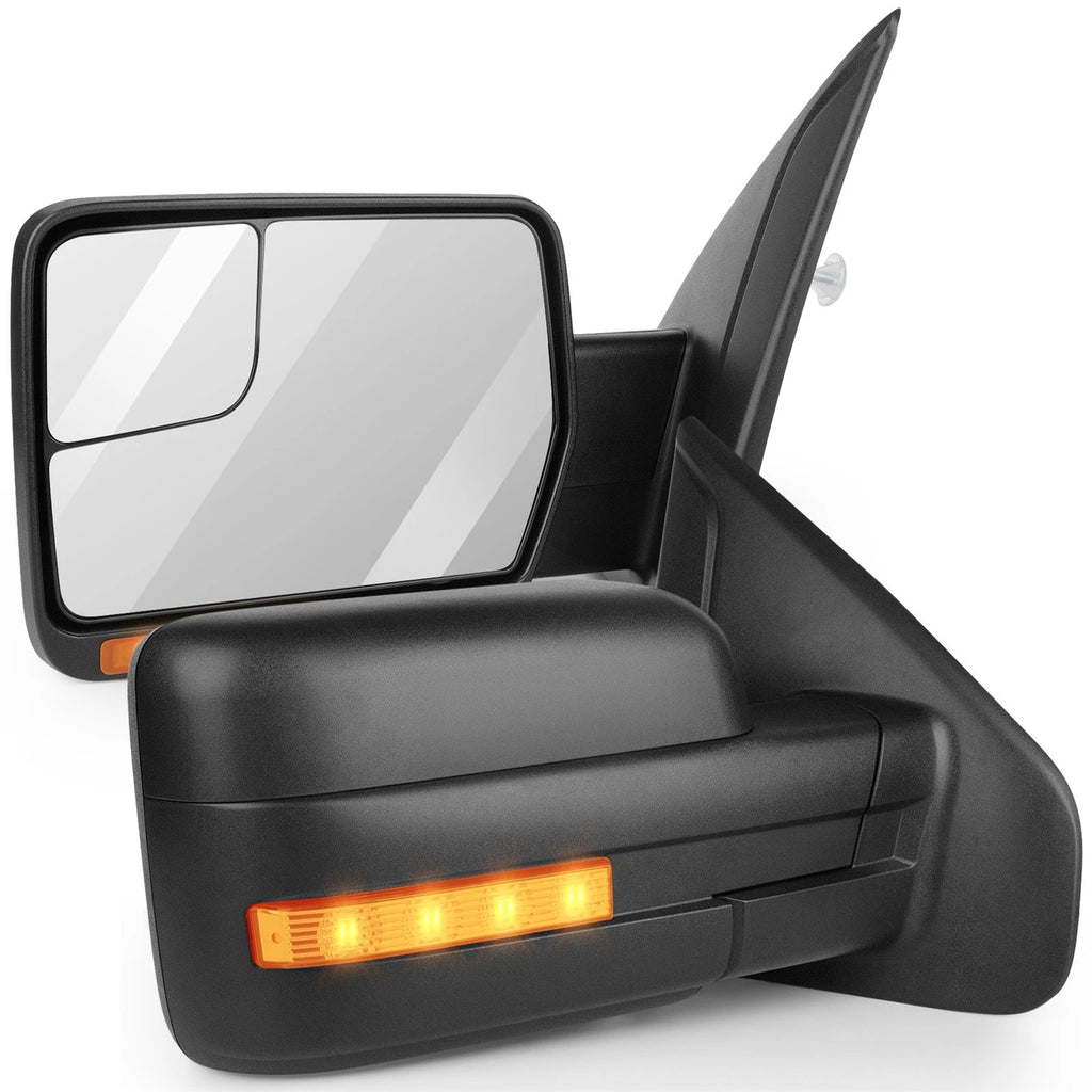 Power Heated Puddle Signal Tow Mirrors Pair for Ford