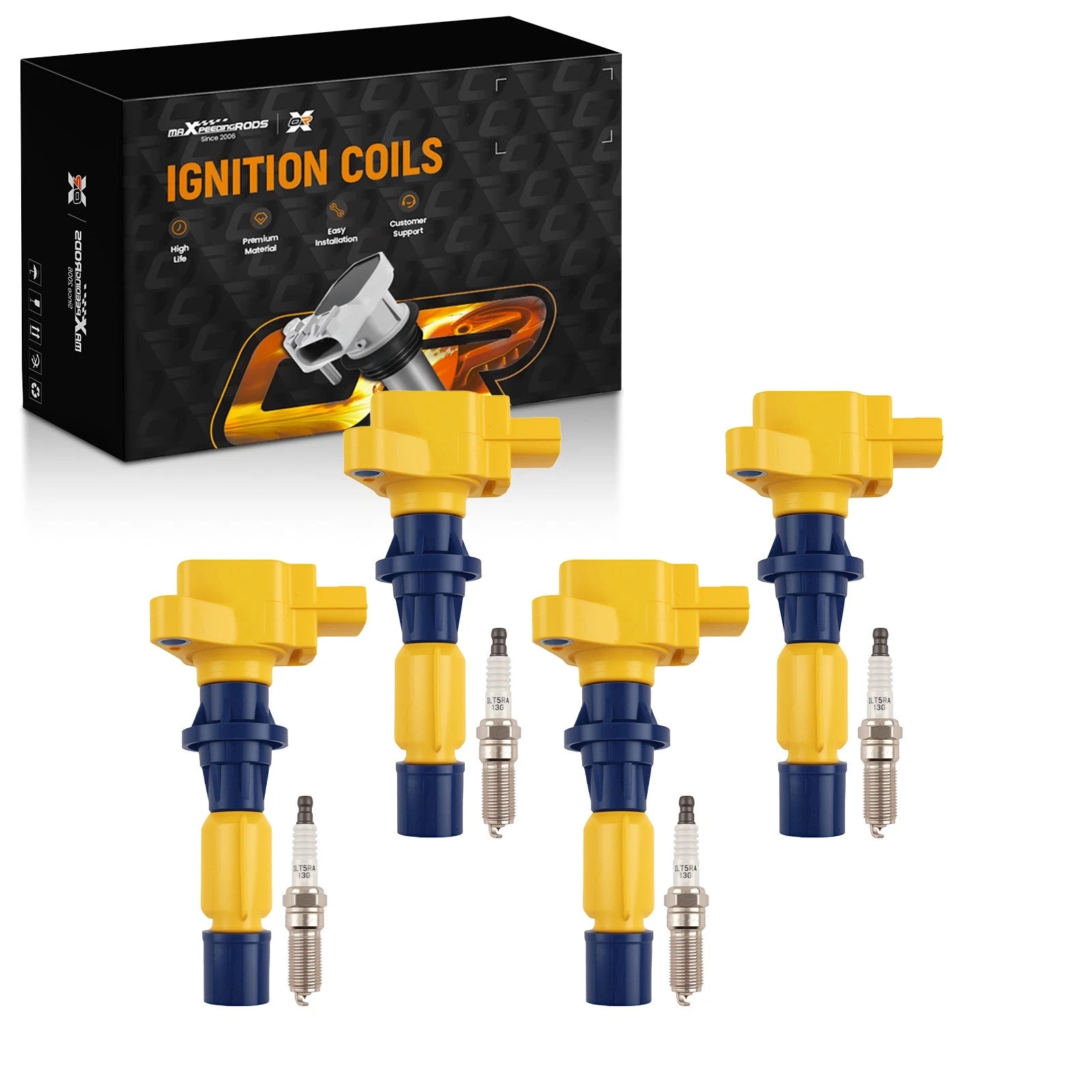 Ignition Coil Pack with Iridium Spark Plugs for Mazda CX-7 (2007–2012)