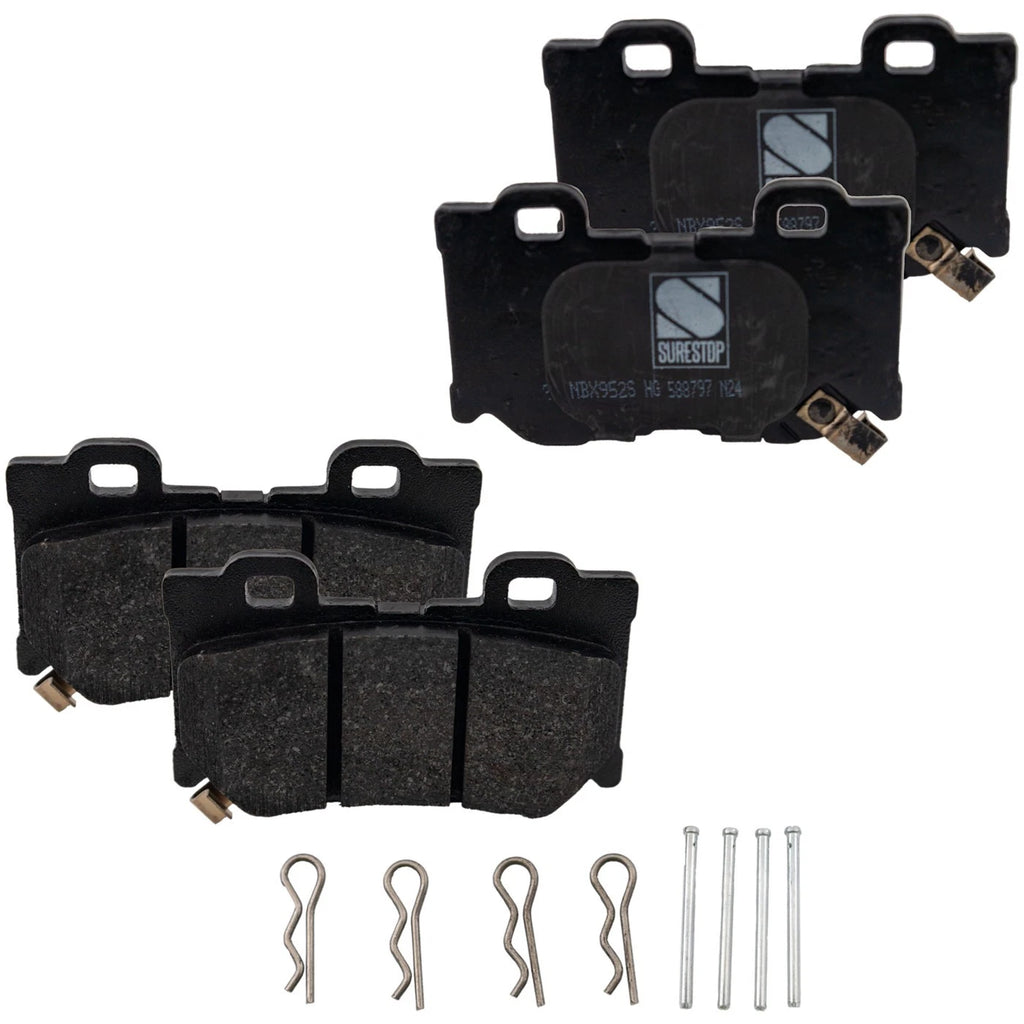 Set of 4 Rear NAO Brake Pads for Infiniti G37 Coupe (2008–2013)