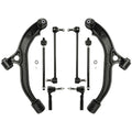 8pc Front Lower Control Arms, Tie Rods, Sway Bars for Chrysler Town & Country (2008–2020)