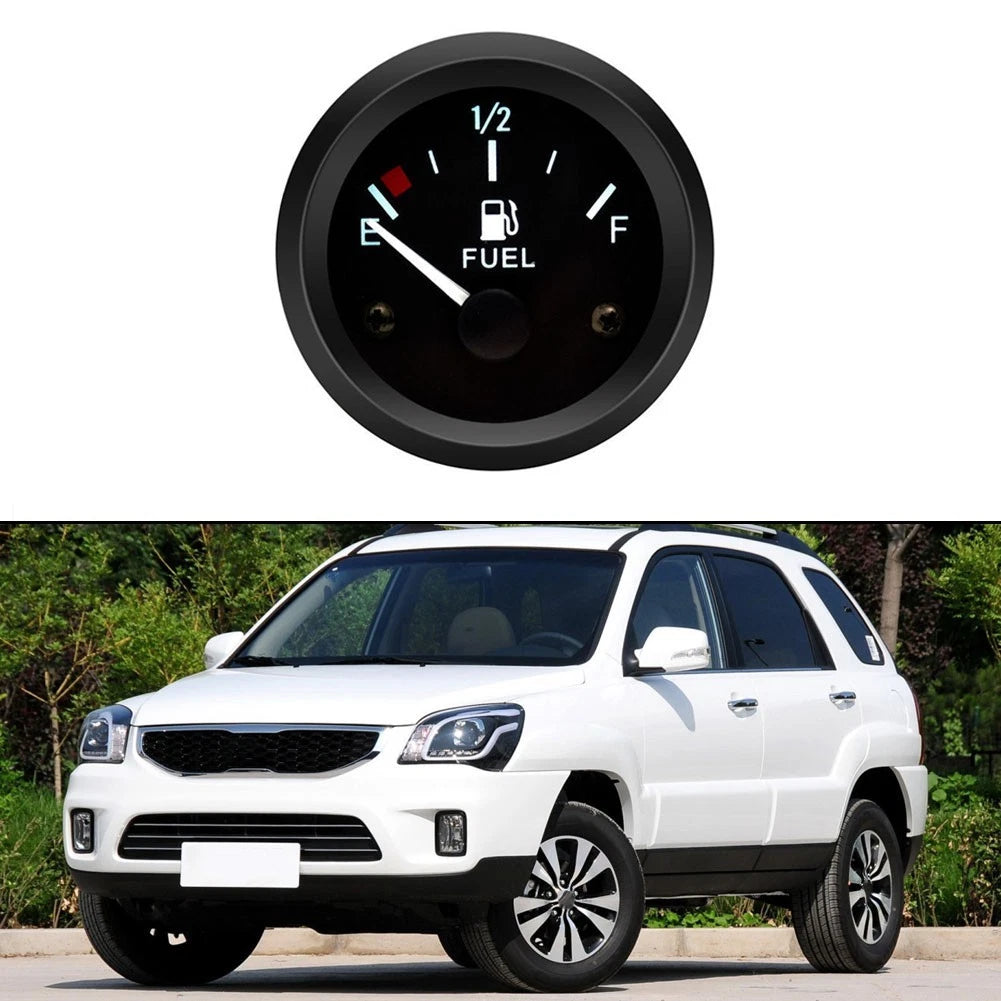 Fuel Gauge for Various Tanks (Marine Grade, Sleek Black Finish)