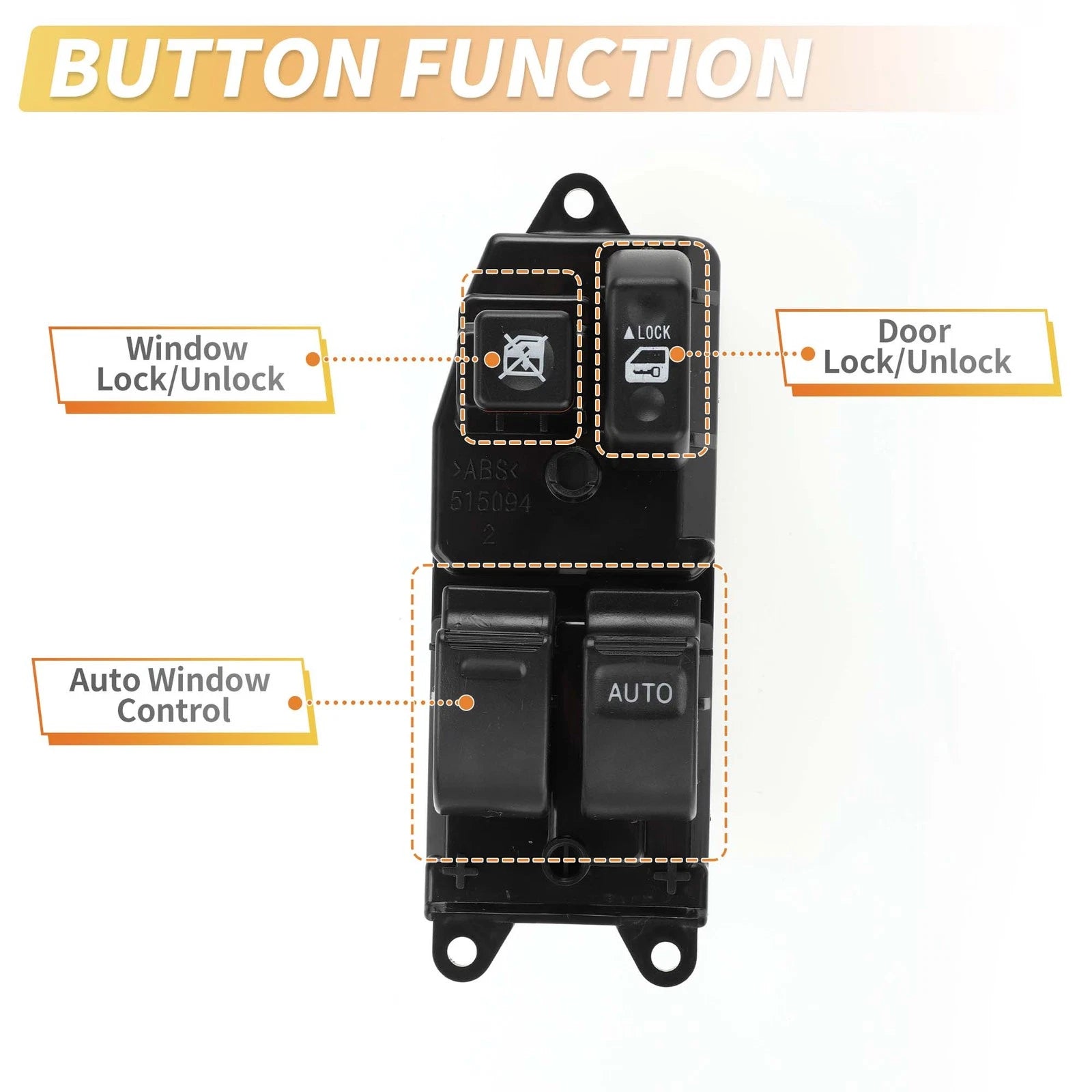 Right Power Window Switch for Toyota Carina/Century/Corona/Crown (No. 8482042100)