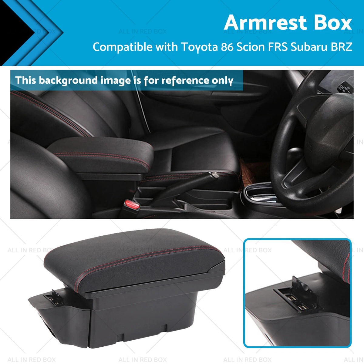 Centre Console Armrest Storage Box for Toyota 86 Subaru BRZ (2012–2020)