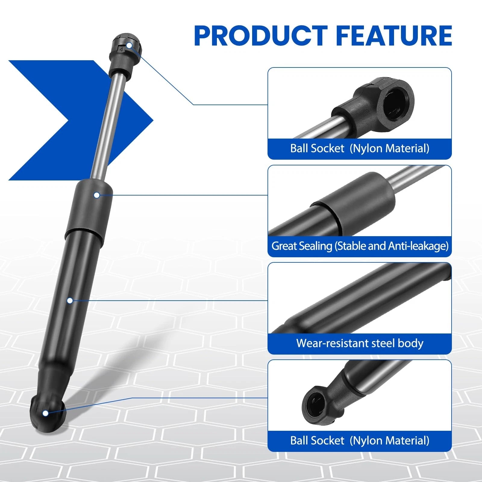 2X Tailgate Lift Supports Struts for Porsche Boxster 2.5L (1997–1999) 911 (2005)