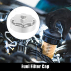 Fuel Filter Housing Cap Cover for Dodge Ram 2500 3500 (2010–2020) Silver Tone