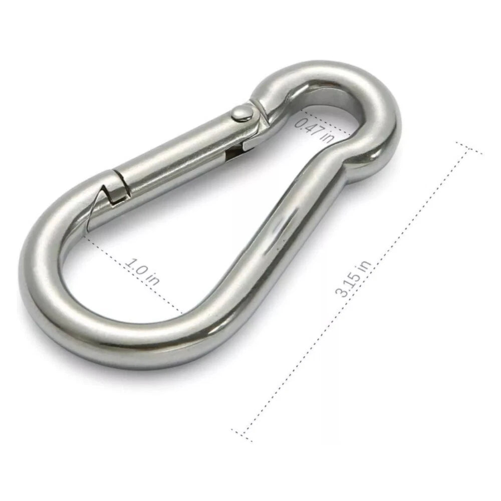 Set of 4 Spring Snap Hook Carabiner Clips for Automotive Use
