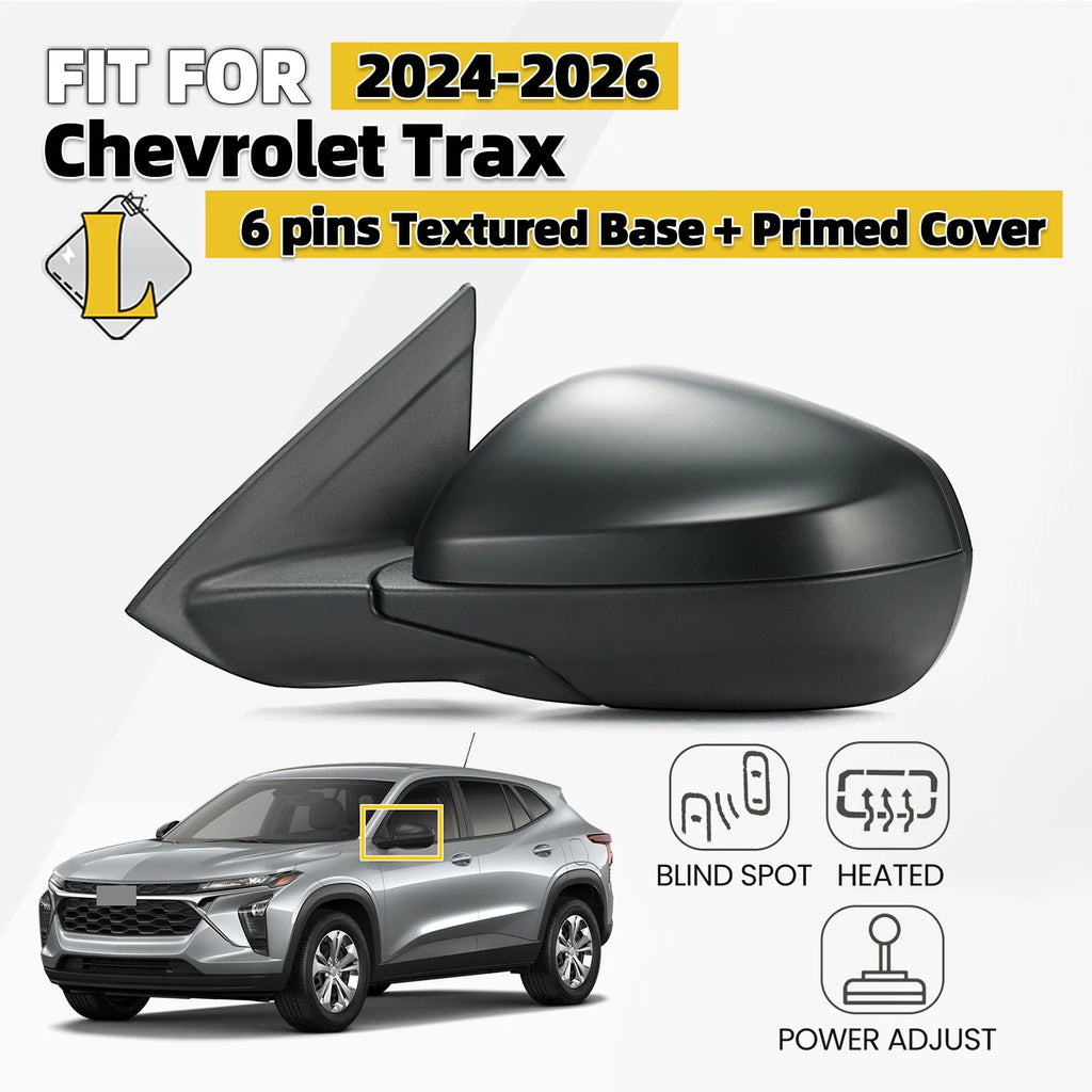 Side Mirror for Chevy Trax (2024–2026) with Heated, Blind Spot, 6 Pins