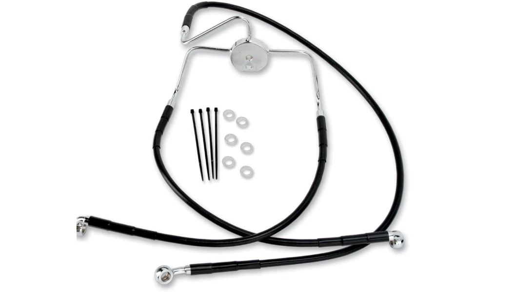 Front Brake Line Kit for Harley Davidson Road King (1998–2007) - BLACK