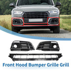 Set of 1 Front Lower Bumper Grille for Audi Q5L (2018–2023) Black Sport Style