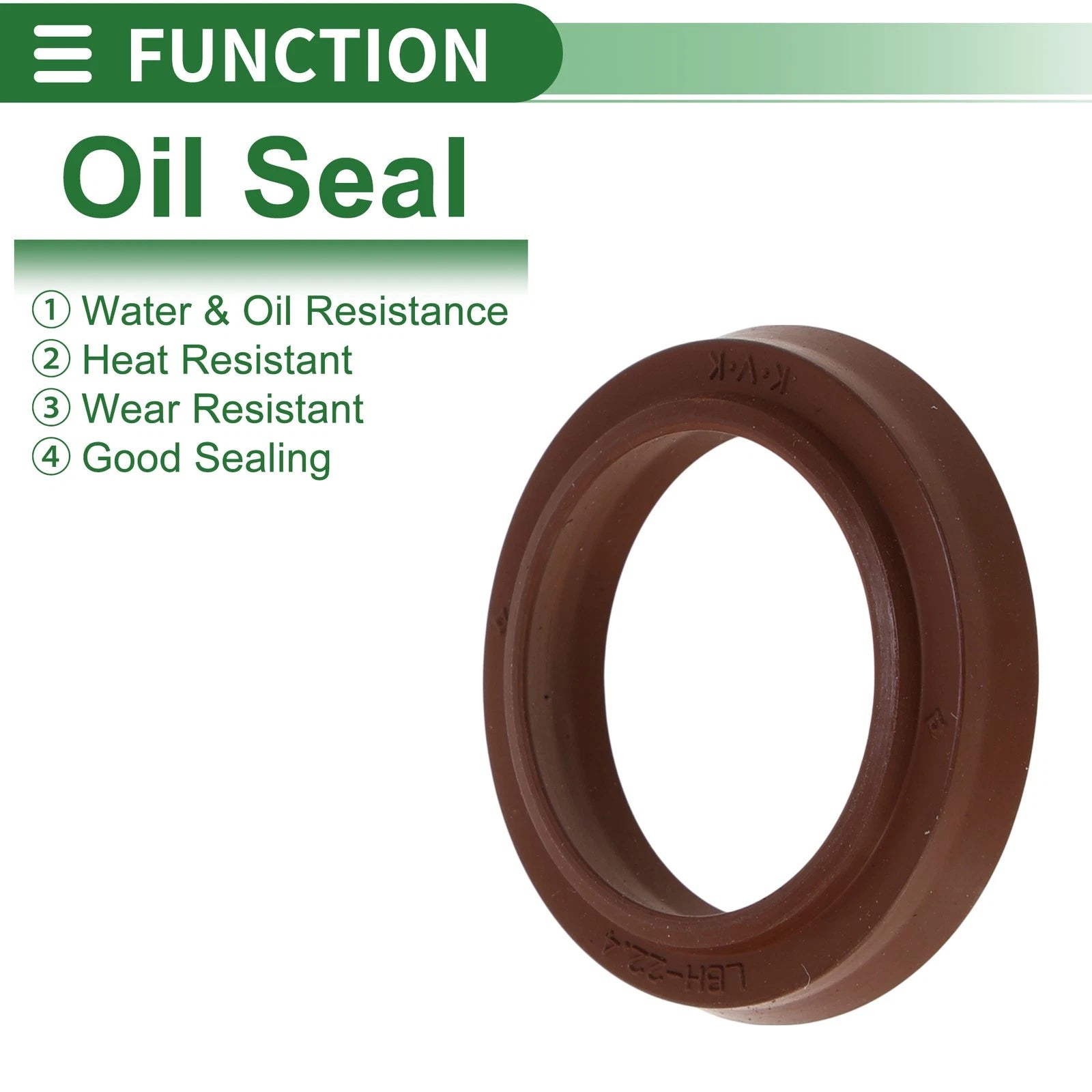 Set of 5 Oil Seal Rotary Shaft Seal FKM Rubber 22.4x30.4x4.5mm