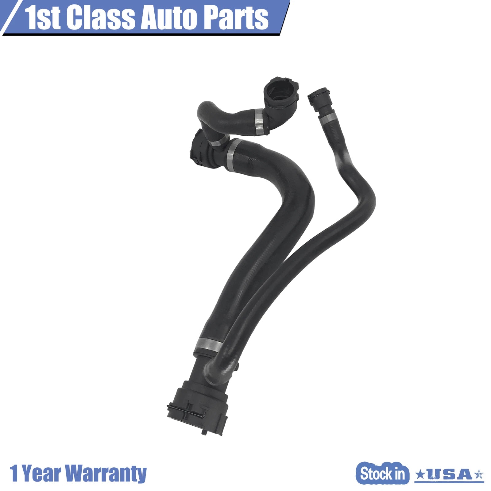 Upper Radiator Coolant Hose V201280 for BMW 545i 645Ci (2004–2005)