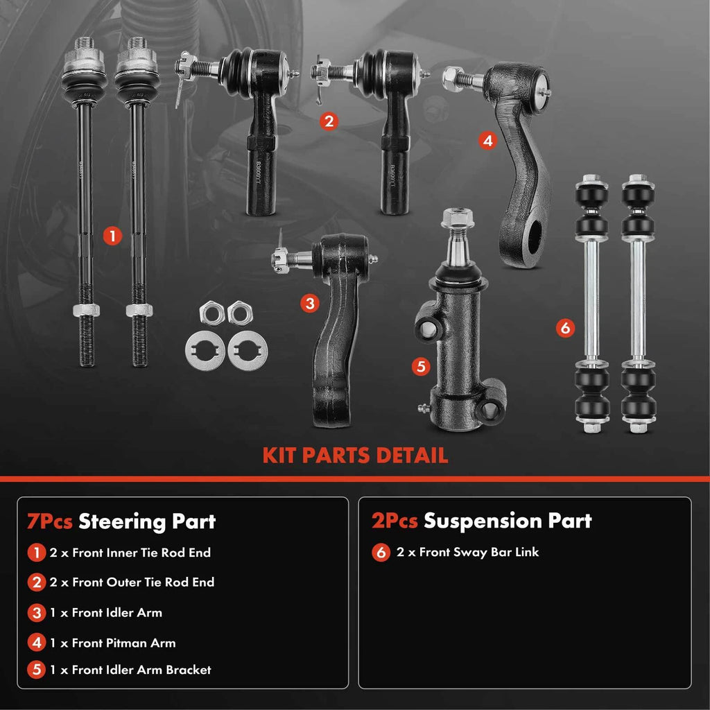 9x Front Sway Bar Link for Chevy Silverado 2500 (2001-2004)