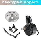 Saginaw Power Steering Pump & Bracket 2 Groove Pulley for Chevy SBC 350 400 (1969–1986)
