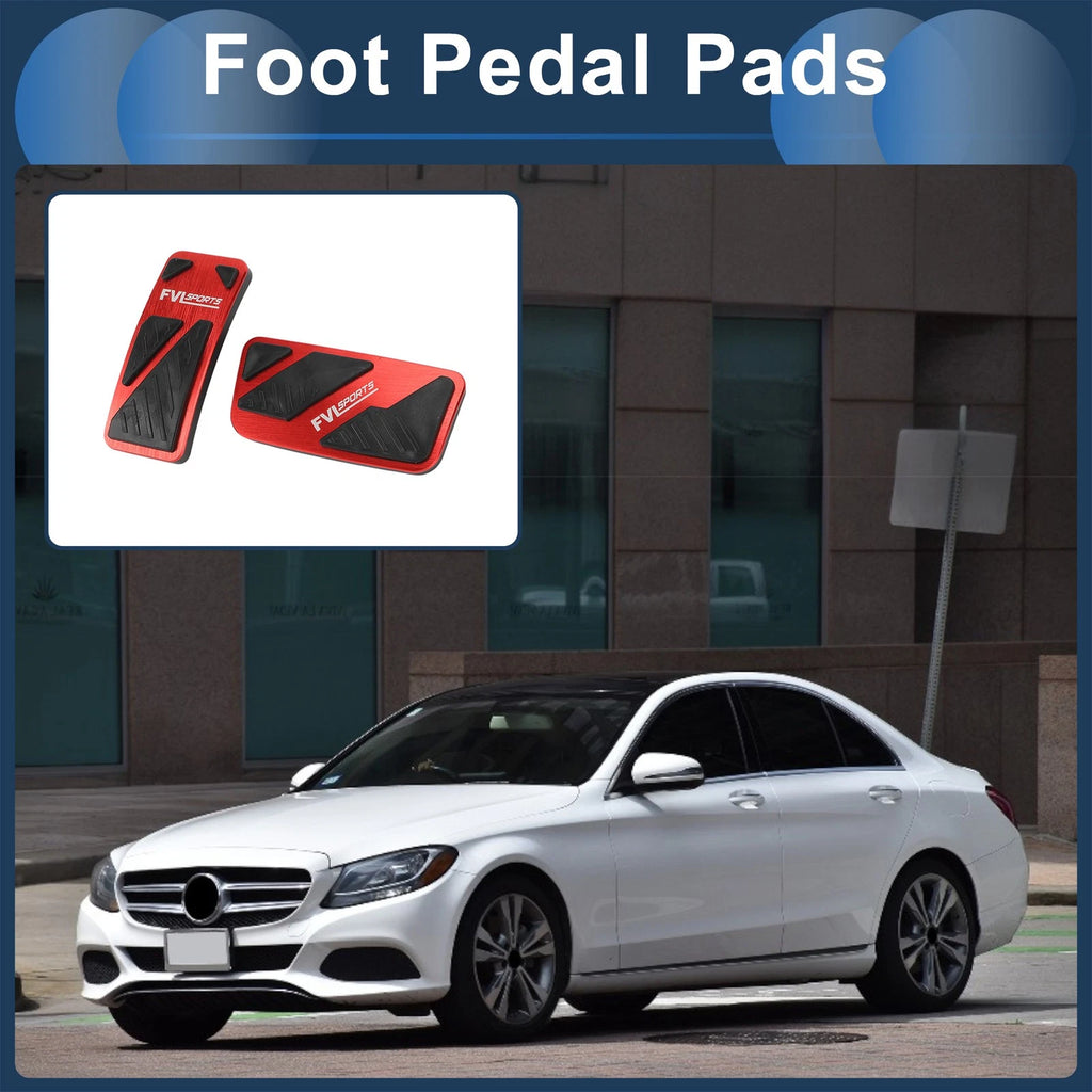 Set of 2 Automatic Foot Accelerator Pedal Covers for Ford Ranger (2024) Red