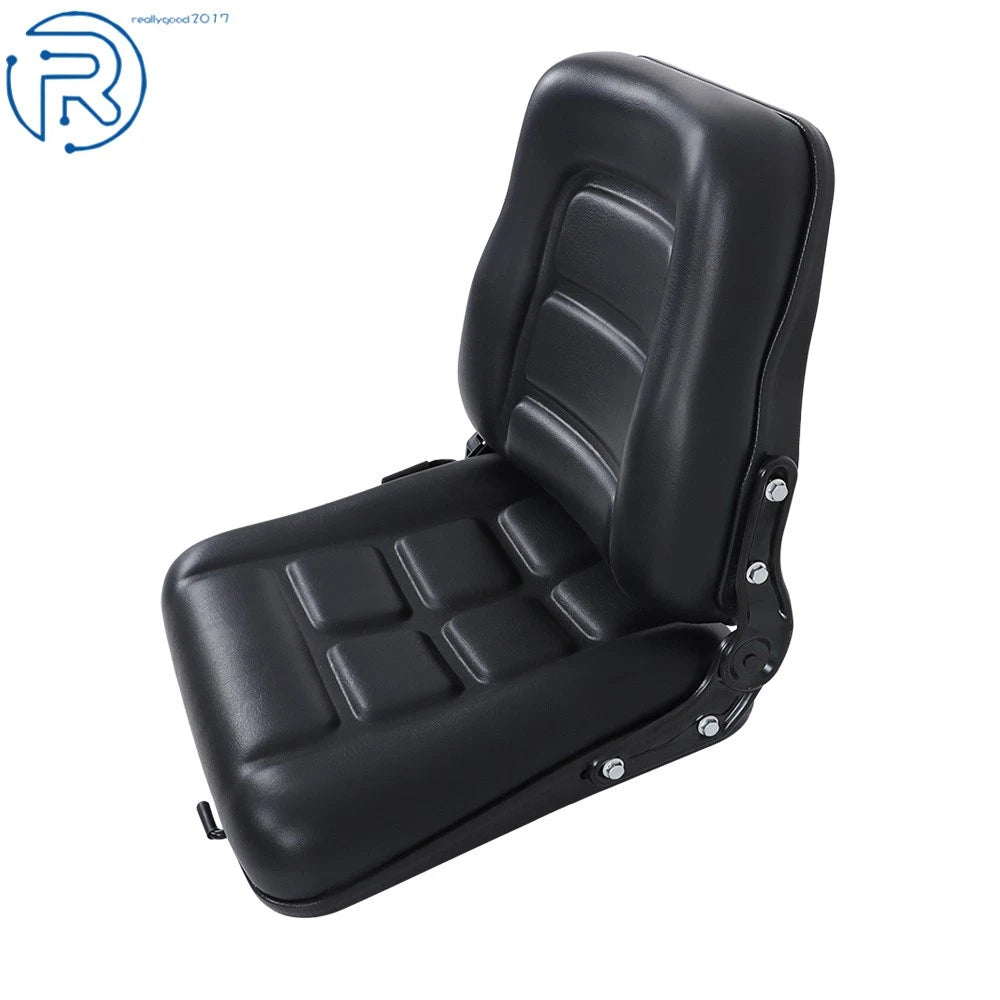 Adjustable Forklift Fold Down Seat for Universal Models (Black)