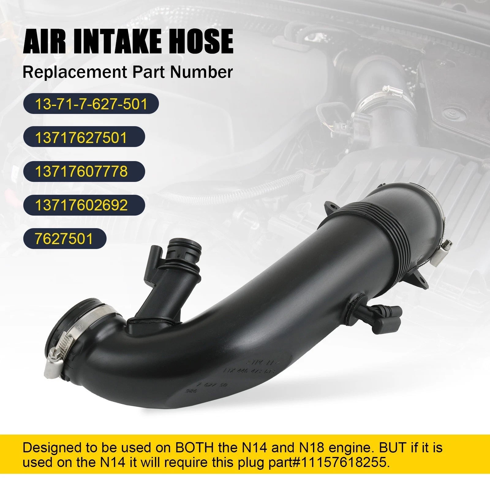 Air Duct Intake Boot for Mini Cooper Countryman Paceman (2010-2015)
