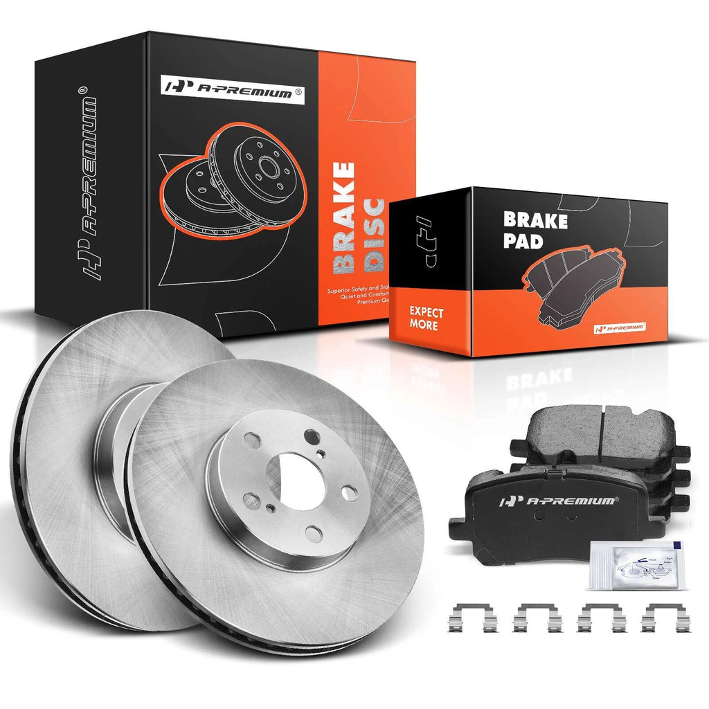 Front Disc Brake Rotors and Ceramic Pads for Toyota Corolla Matrix (2003â2008)