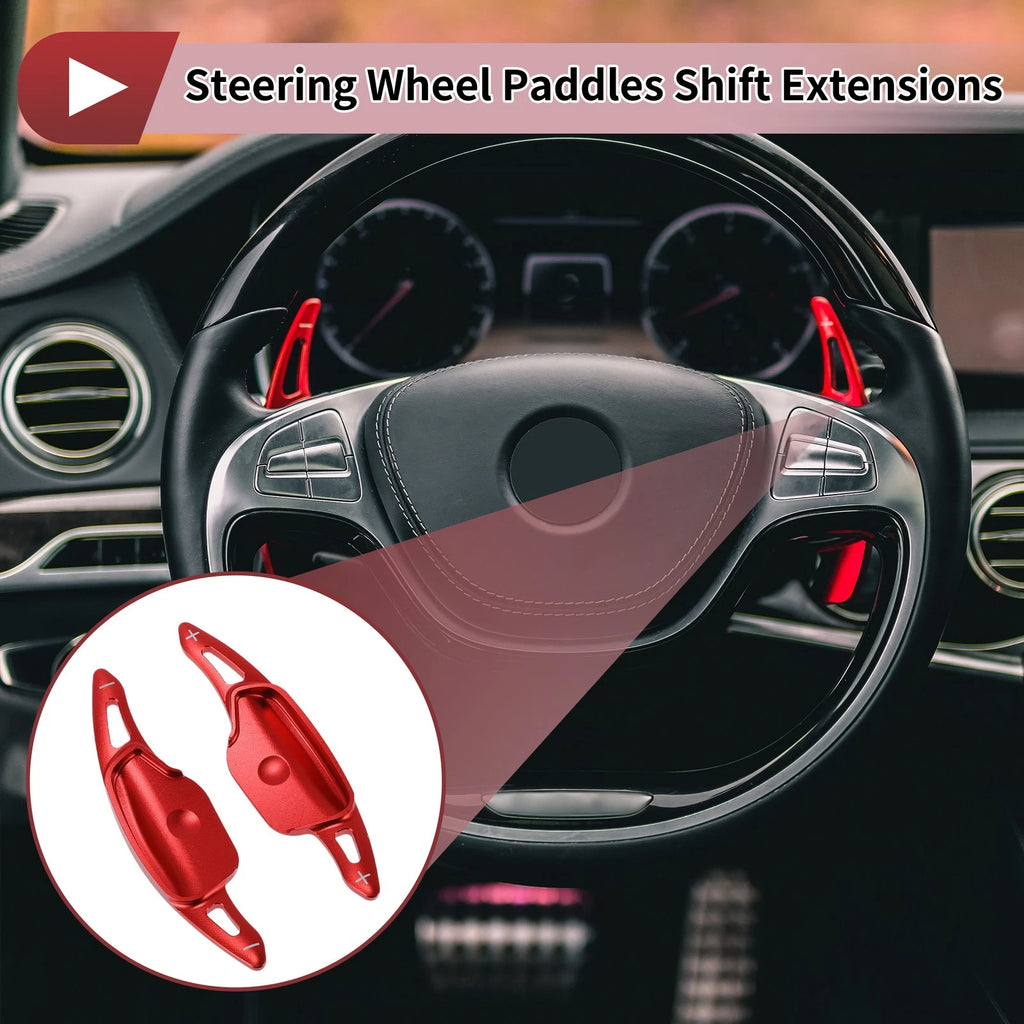 Set of 2 Red Aluminum Alloy Steering Wheel Paddles for Kia Sorento (2018)