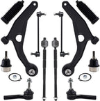 12x Front Lower Control Arms Sway Bar Tie Rods Kit for Dodge Journey (2009–2020)