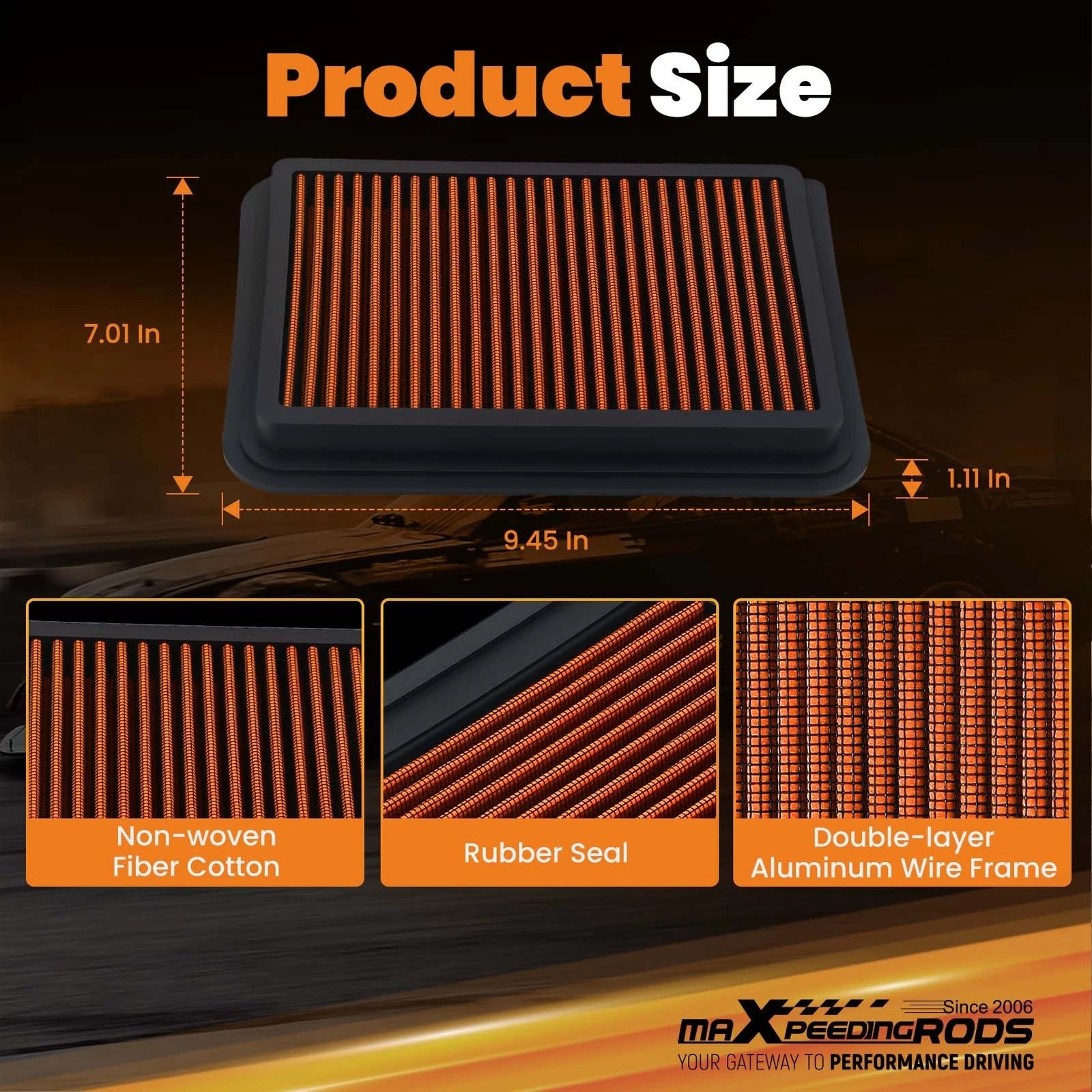 Engine Air Filter for Toyota Avensis (2003–2008) 178010D090