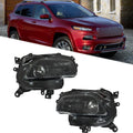 Projector Black Halogen Headlights Pair for Jeep Cherokee (2014–2018)